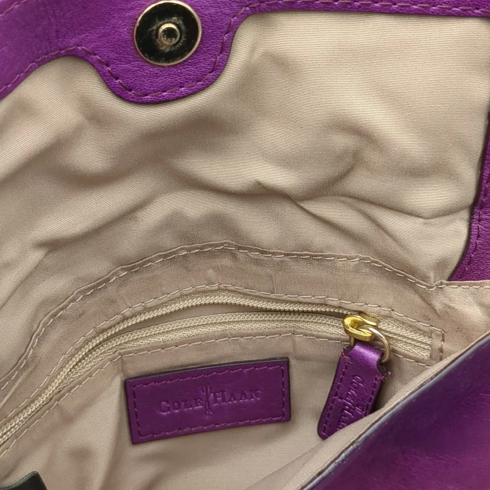 Cole Haan Purple Leather Crossbody Bag